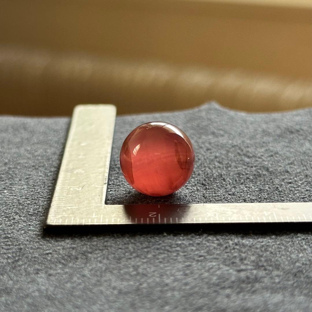 北海道稲倉石鉱山産 菱マンガン鉱 ロードクロサイト 14mm丸玉ビーズ #1