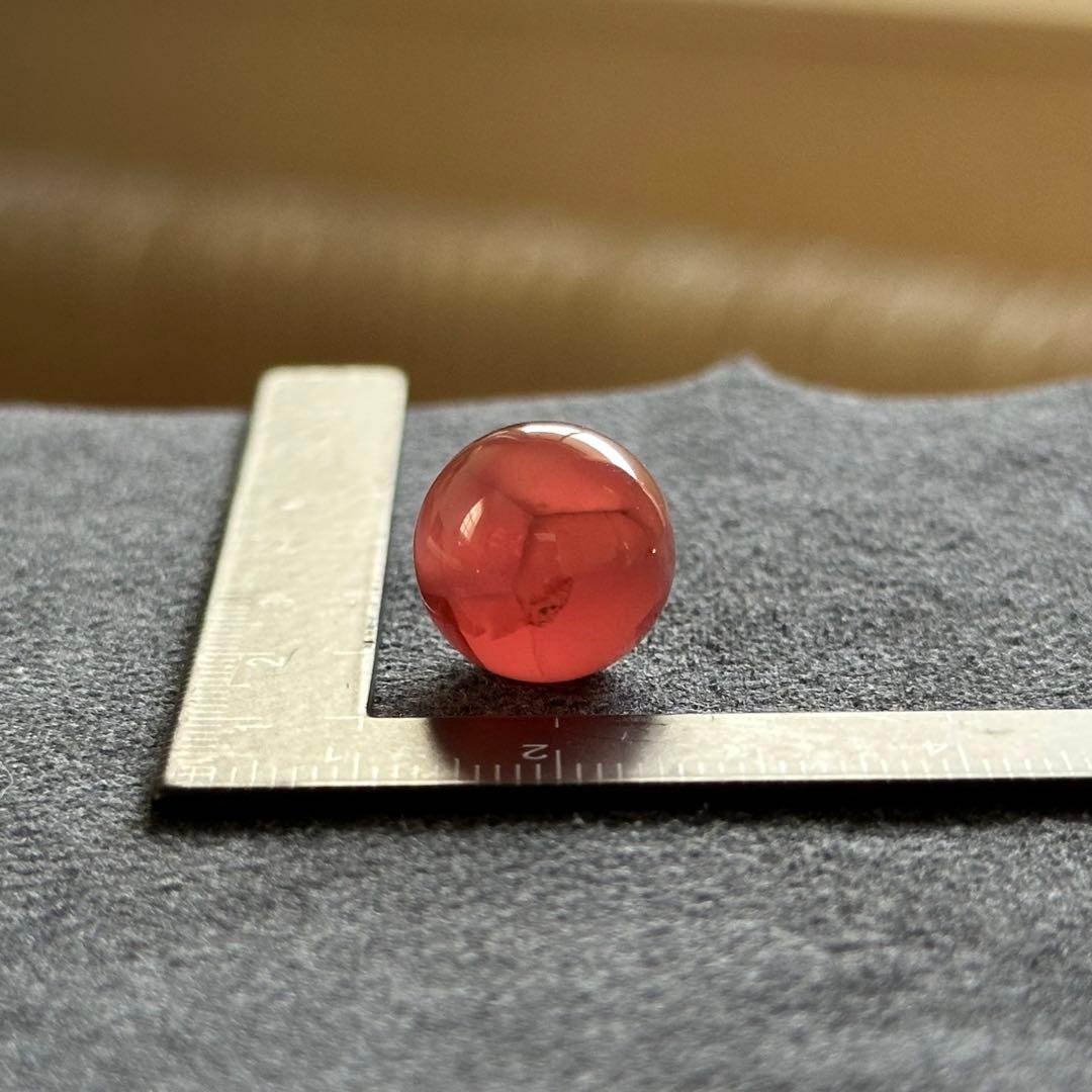 北海道稲倉石鉱山産 菱マンガン鉱 ロードクロサイト 14mm丸玉ビーズ #1