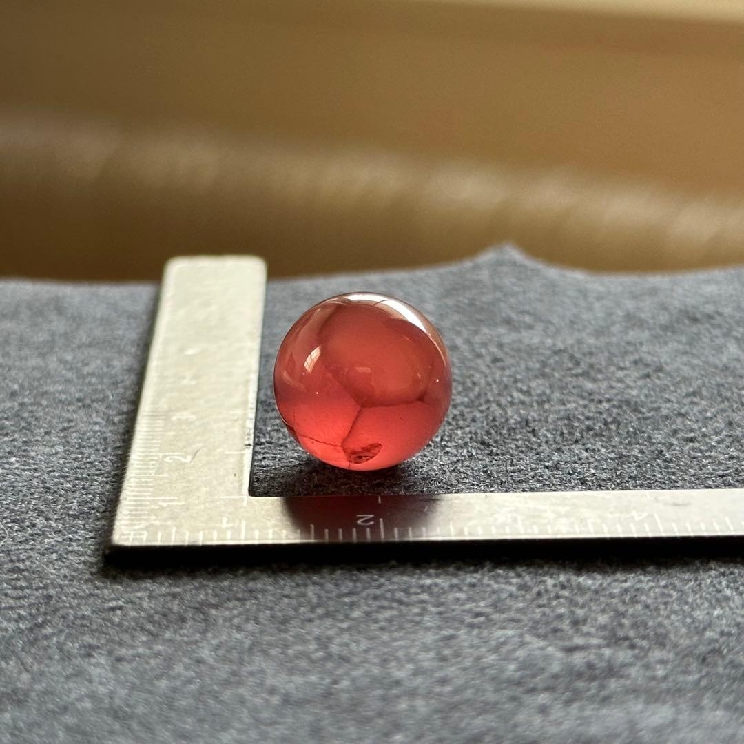 北海道稲倉石鉱山産 菱マンガン鉱 ロードクロサイト 14mm丸玉ビーズ #1