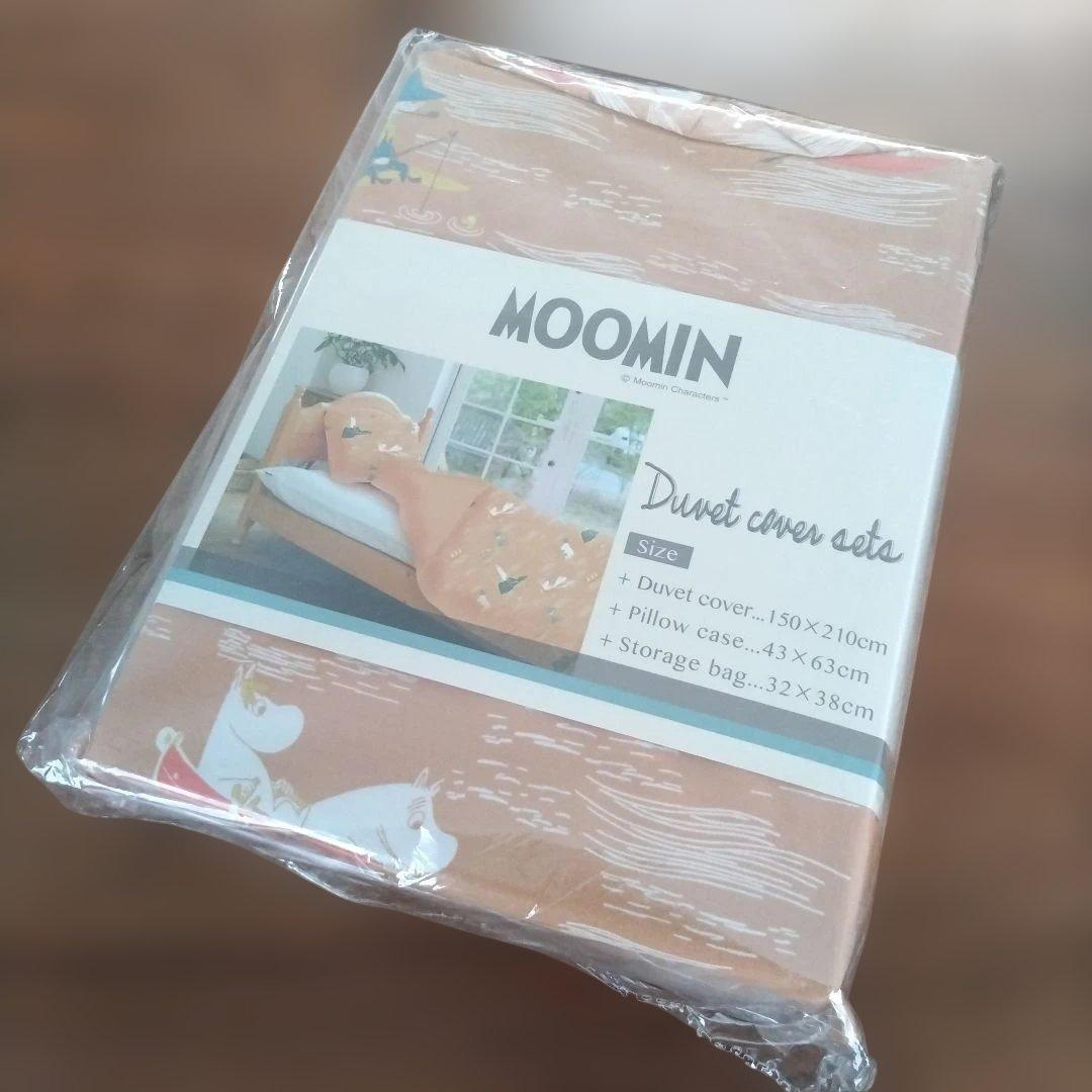 MOOMIN 掛け布団カバーセット　シングル　枕カバー　バック　2セット