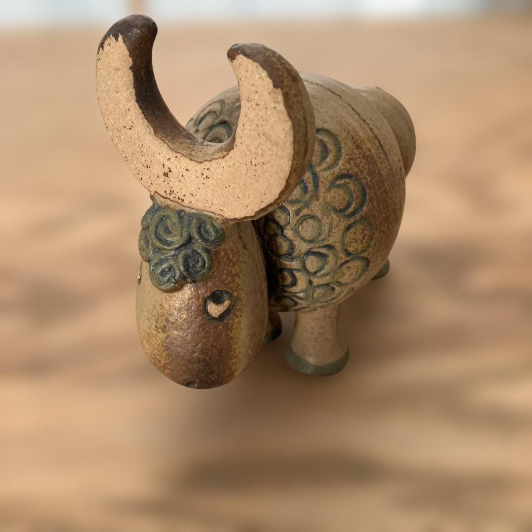 リサラーソン バッファロー ジュラシリーズ 置物　北欧　ヴィンテージ　陶器