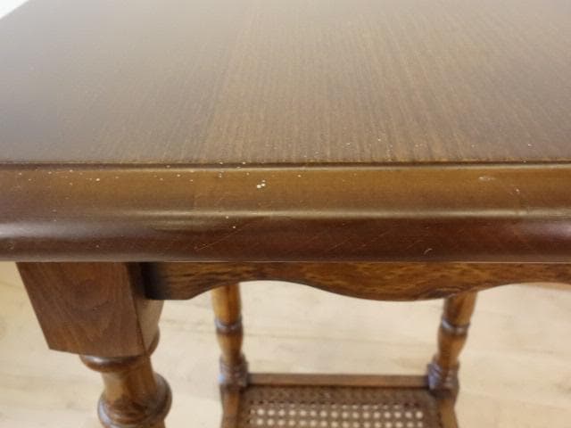 カリモク　コロニアル　花台　サイドテーブル　USED