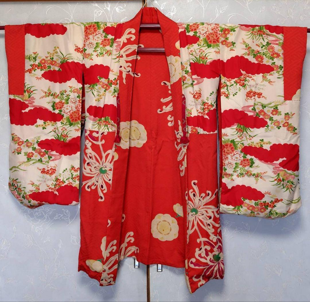 RK379アンティーク子供着物羽織着丈87センチ裄丈53センチ正絹