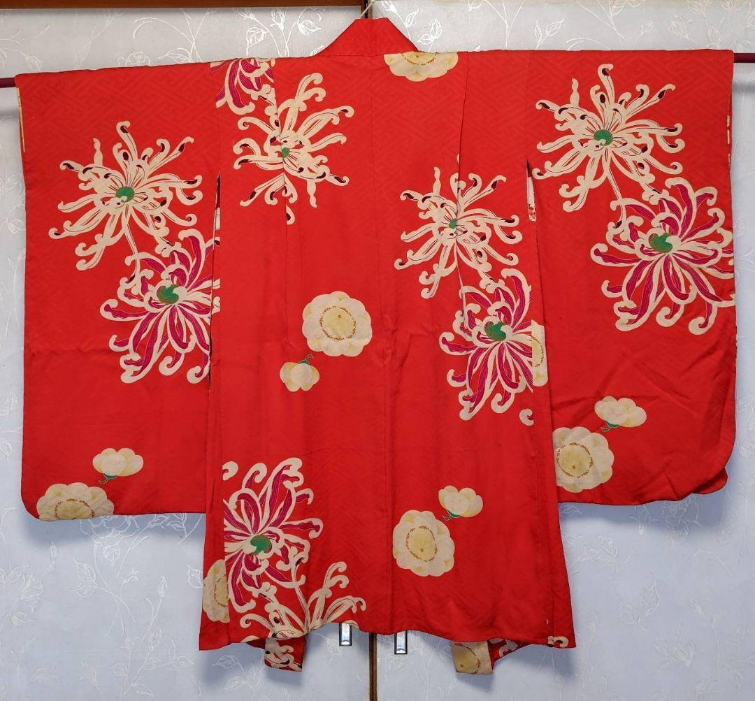 RK379アンティーク子供着物羽織着丈87センチ裄丈53センチ正絹