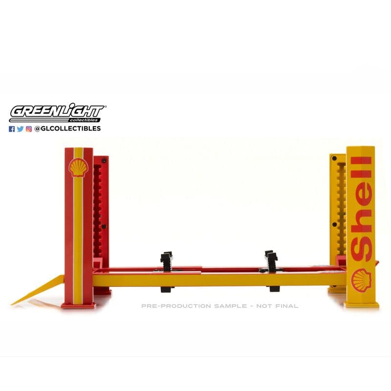 グリーンライト1/18 フォーポスト　リフト - シェル・オイル