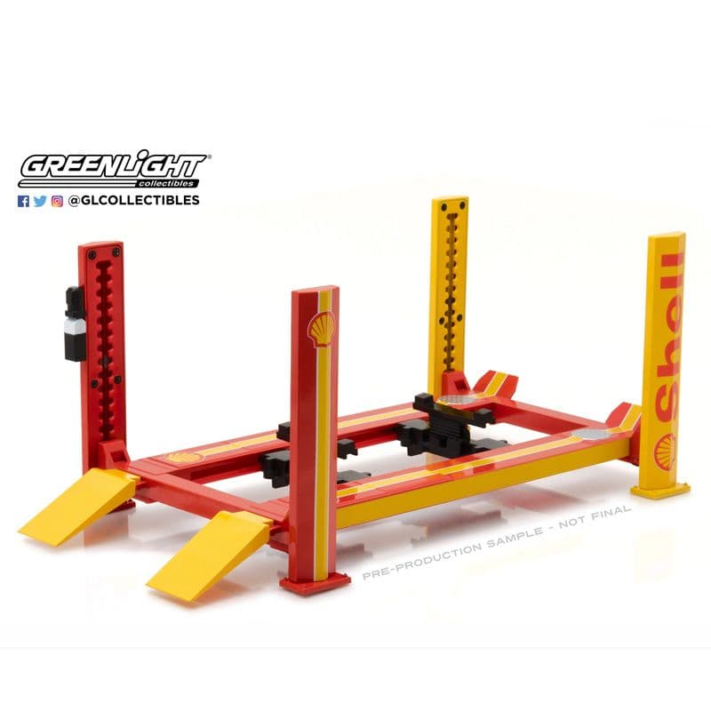 グリーンライト1/18 フォーポスト　リフト - シェル・オイル