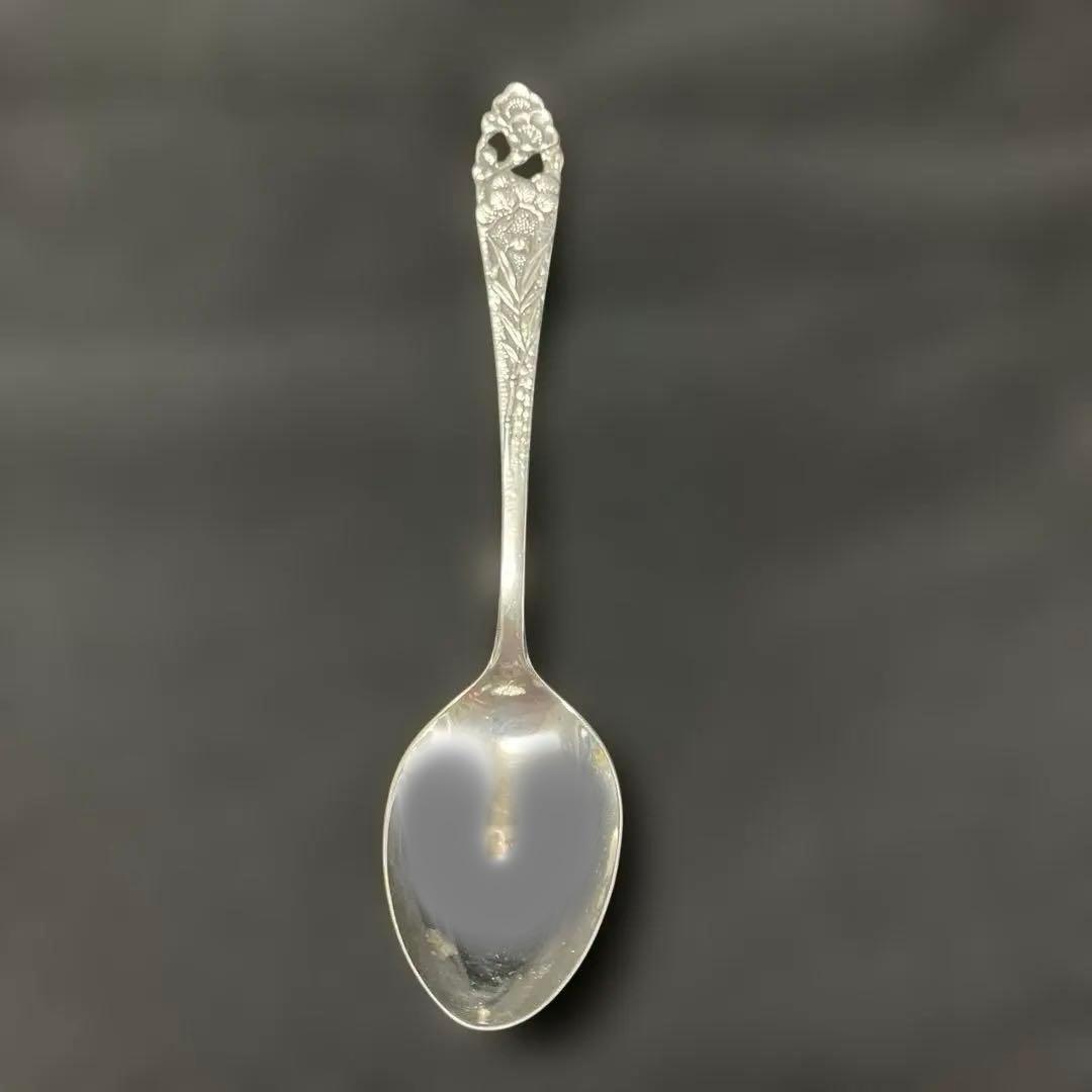 三越　シルバースプーン　銀スプーン　シルバー950 梅　ウメ　マリーゴールド