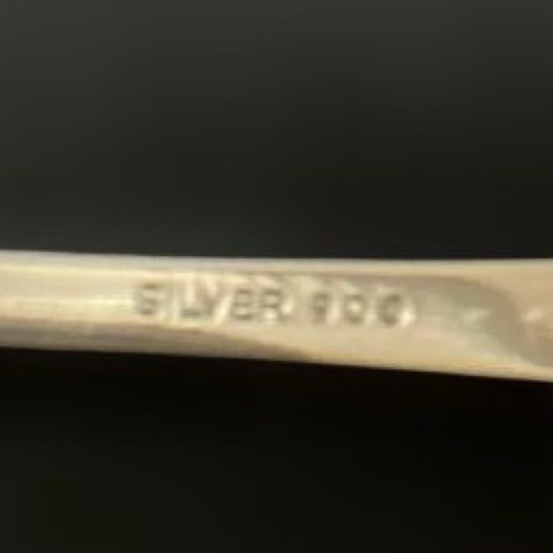 三越　シルバースプーン　銀スプーン　シルバー950 梅　ウメ　マリーゴールド