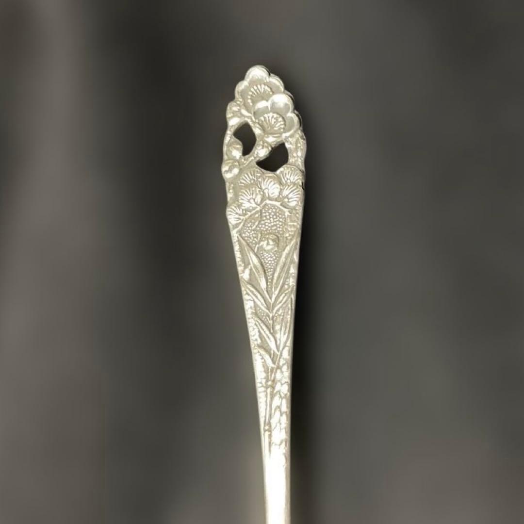 三越　シルバースプーン　銀スプーン　シルバー950 梅　ウメ　マリーゴールド