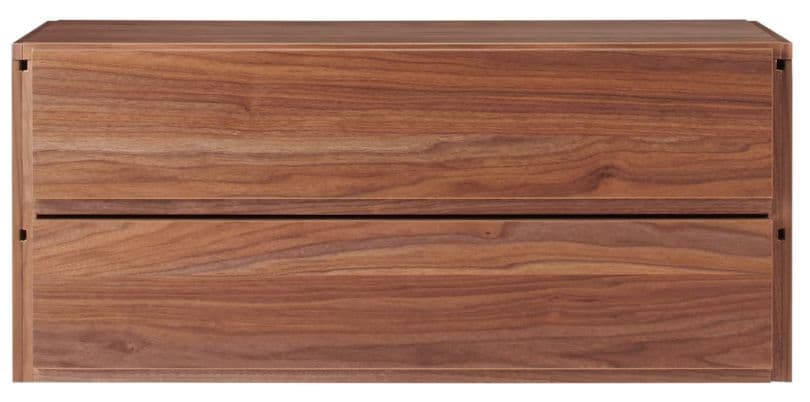 無印良品ステンレスユニットシェルフ(ワイド、特大、ウォールナット引出しセット)