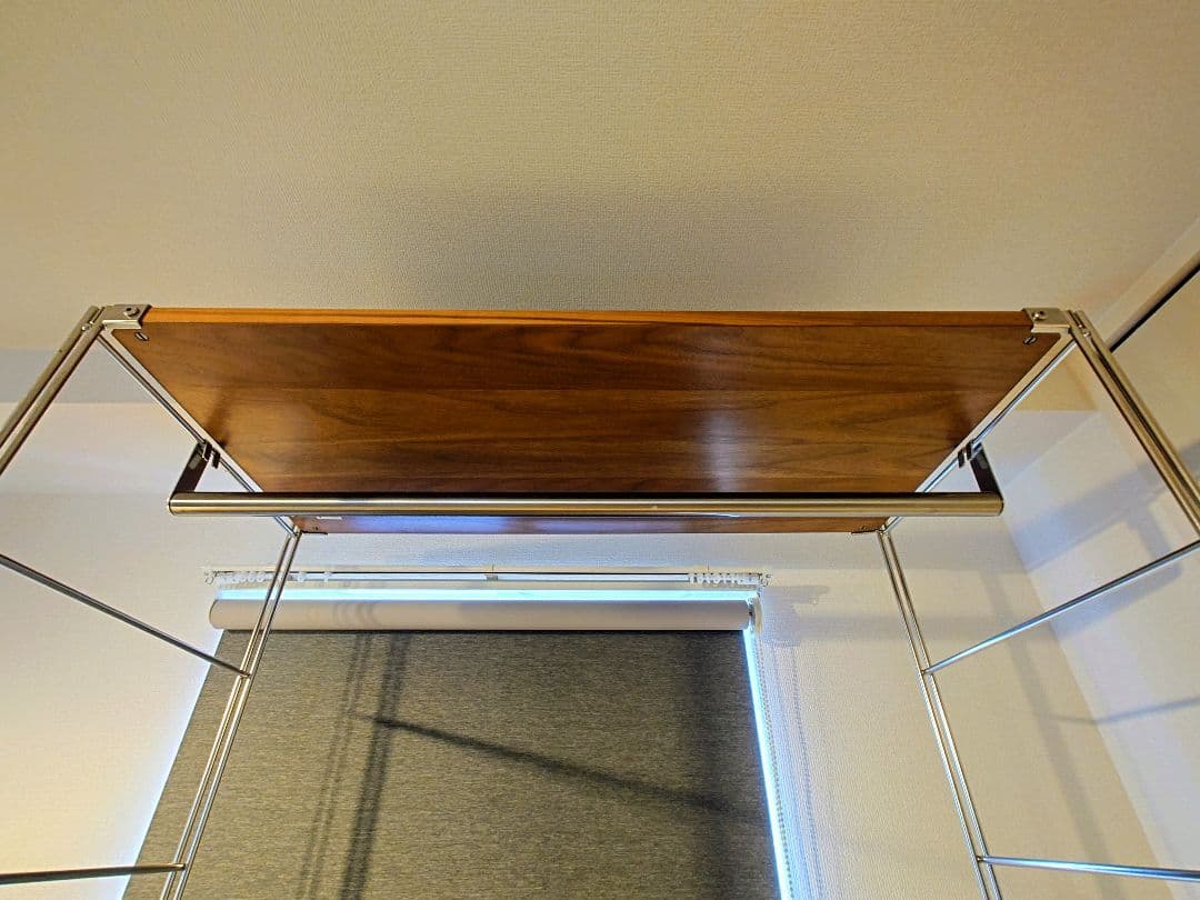 無印良品ステンレスユニットシェルフ(ワイド、特大、ウォールナット引出しセット)