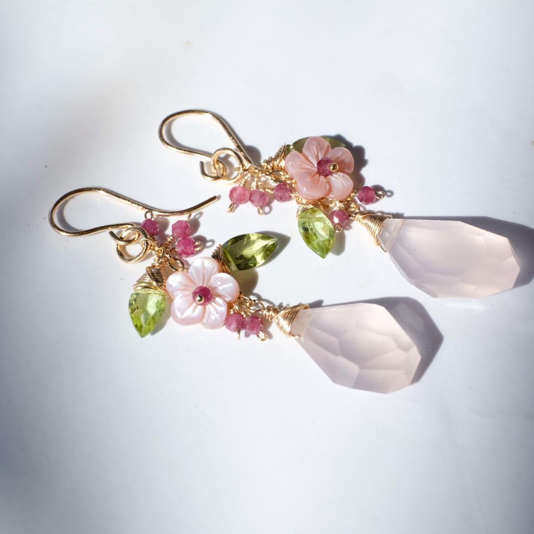 ［再］14kgf  cherry blossomsピアス/イヤリング