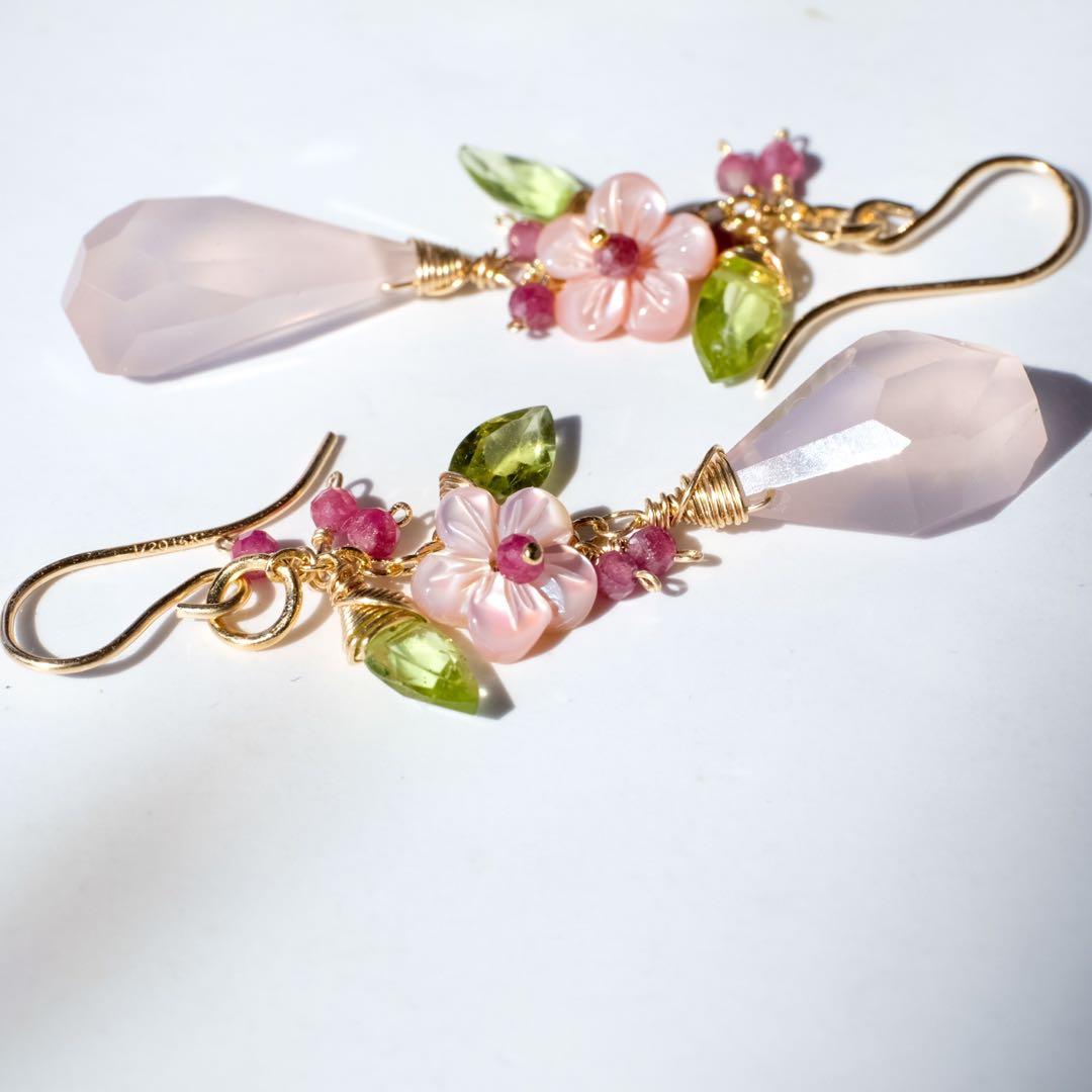 ［再］14kgf  cherry blossomsピアス/イヤリング