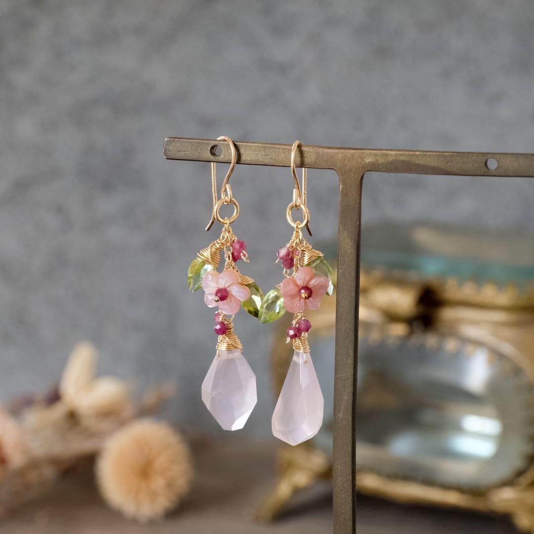 ［再］14kgf  cherry blossomsピアス/イヤリング