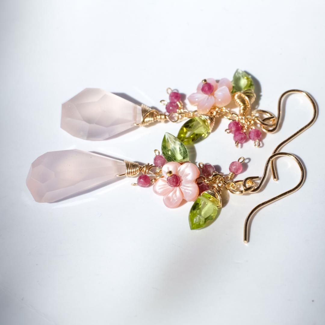 ［再］14kgf  cherry blossomsピアス/イヤリング