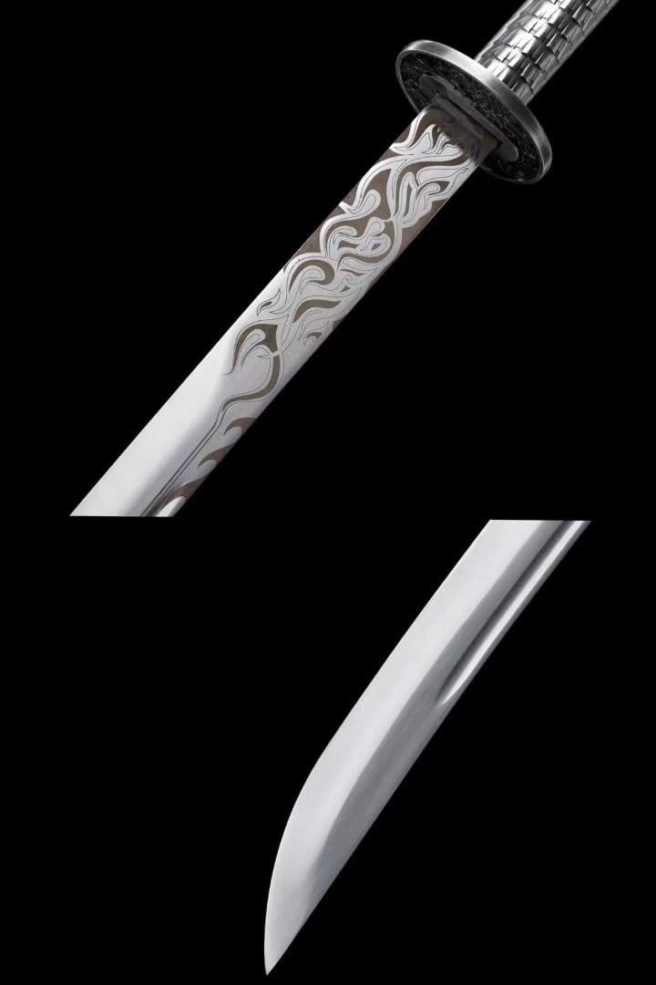 苗刀落淵] 繍春刀 牛尾刀 苗刀 手鍛造打 鋼刀 冷兵器 古兵器 武具 両手