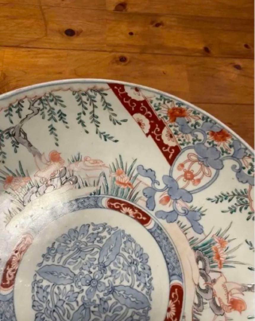古伊万里 赤絵 大皿 【希少】骨董 アンティーク コレクション 古美術
