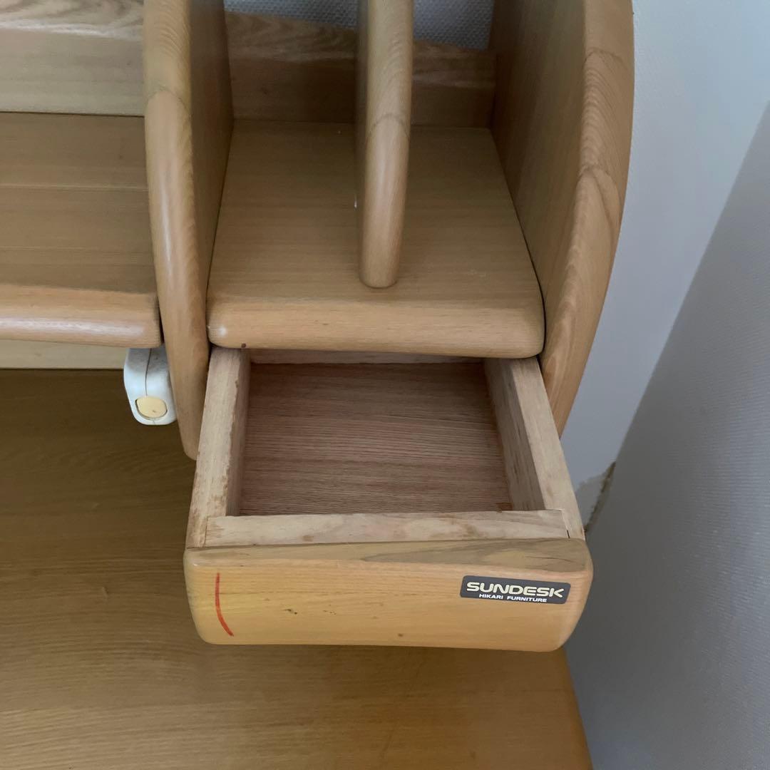 ヒカリサンデスク 学習机 光製作所　勉強机　天然木　無垢材　ナチュラル　机のみ