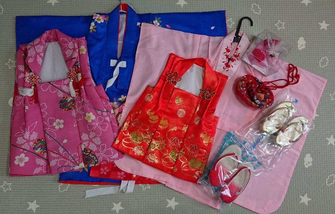 3歳 着物フルセット 被布×2 草履×2 長襦袢 七五三 初詣 正絹 肩上腰上済
