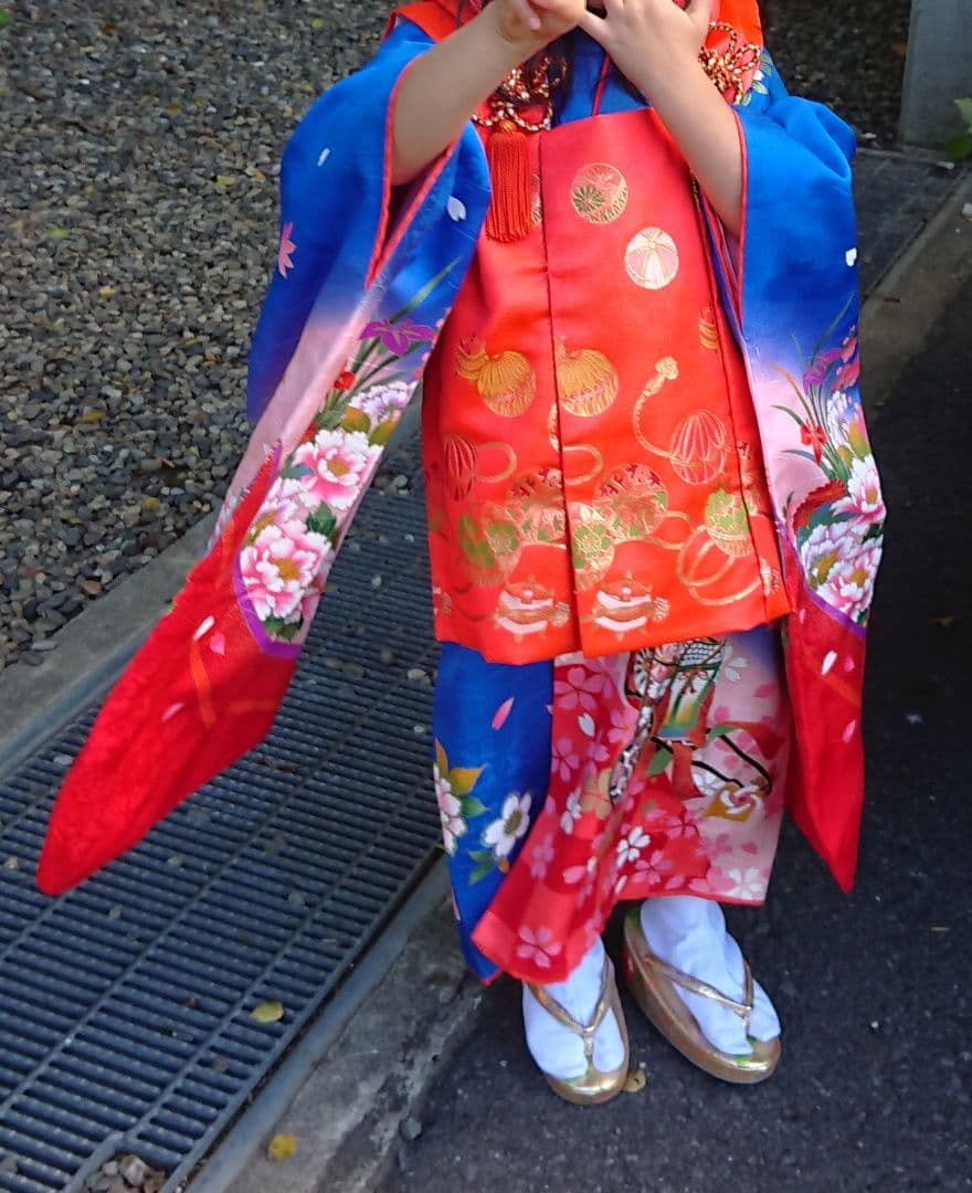 3歳 着物フルセット 被布×2 草履×2 長襦袢 七五三 初詣 正絹 肩上腰上済