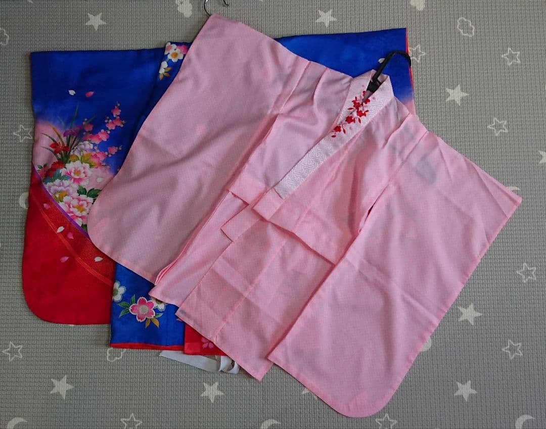3歳 着物フルセット 被布×2 草履×2 長襦袢 七五三 初詣 正絹 肩上腰上済