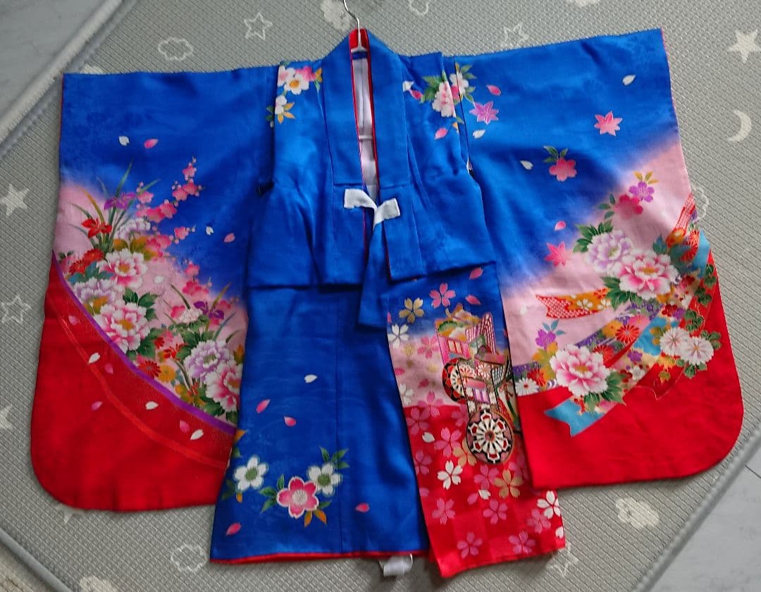 3歳 着物フルセット 被布×2 草履×2 長襦袢 七五三 初詣 正絹 肩上腰上済
