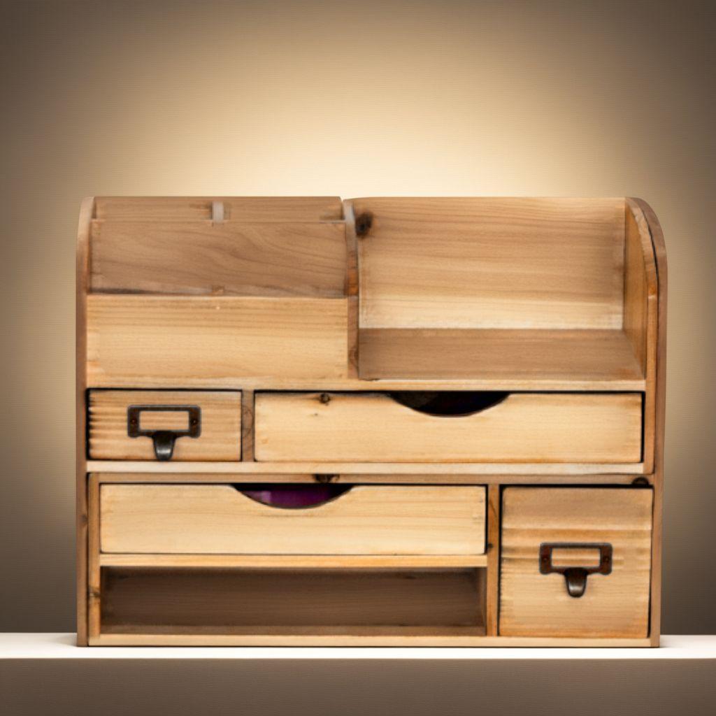 小物入れ 伸縮 自由自在 木製デスクオーガナイザー 卓上