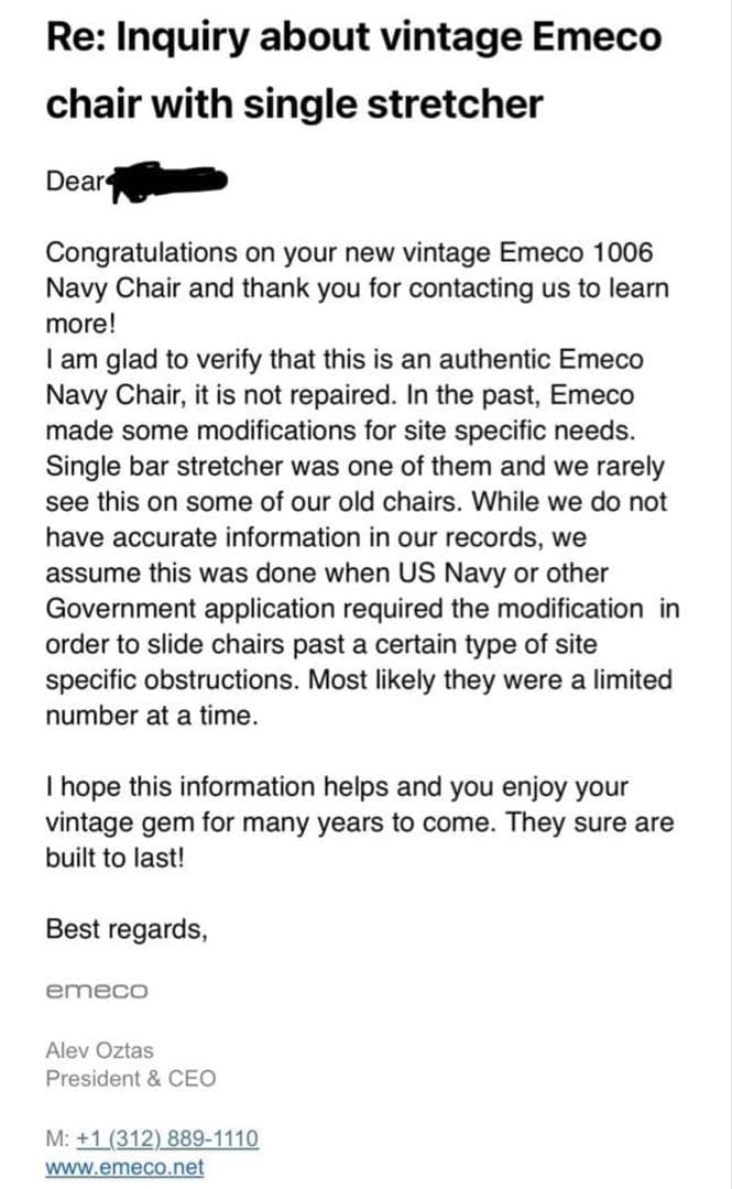 ヴィンテージ エメコ レア emeco navy chair 1006