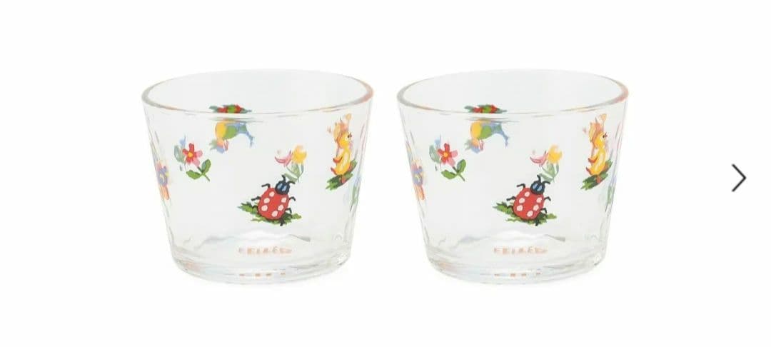 フェイラー　ハイジ　ガラス皿2枚　グラス2個セット