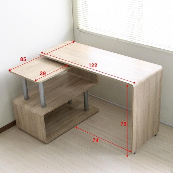 《新品・送料無料》パソコンデスク コーナー 回転　L字型 幅120cm