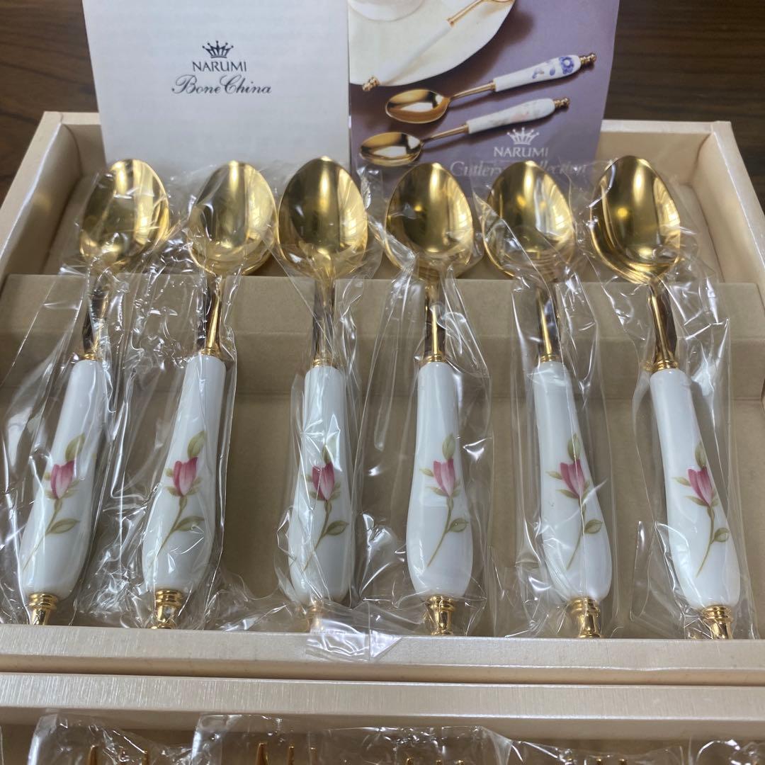 ナルミ　カトラリー　コレクション　金　ティースプーン　デザート　フォーク　12本