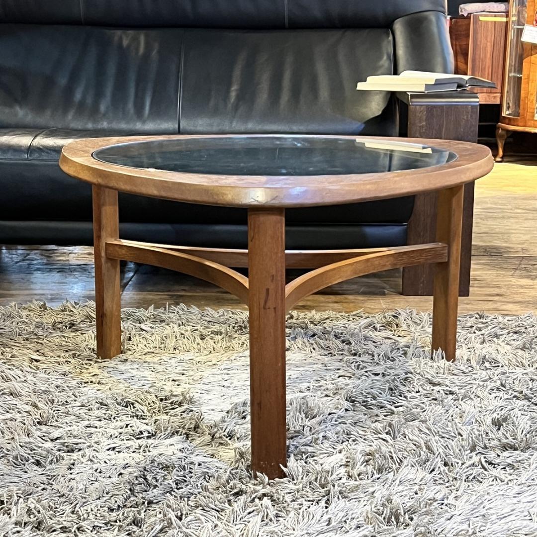 【さば出品】イギリス製 Nathan ネイサン ヴィンテージ ガラストップ