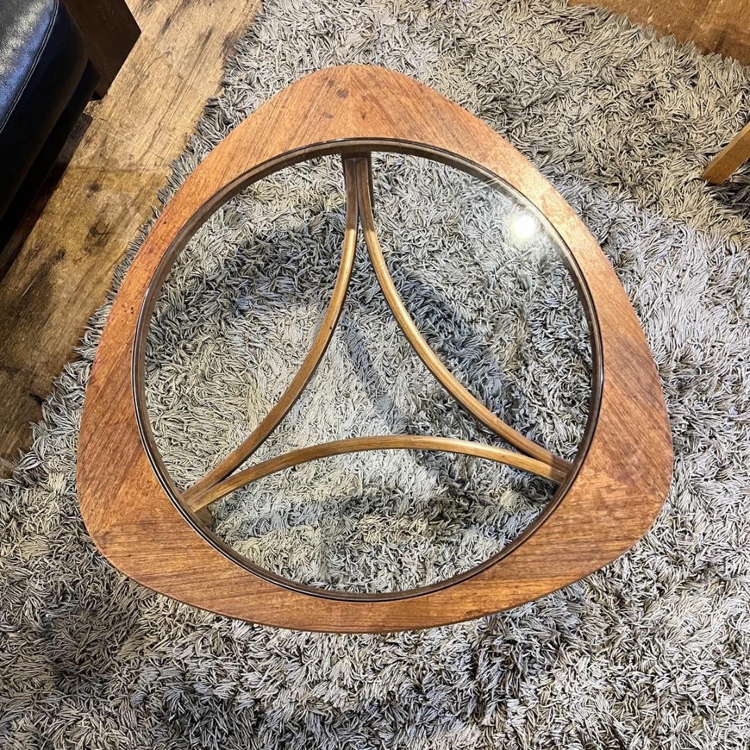 【さば出品】イギリス製 Nathan ネイサン ヴィンテージ ガラストップ