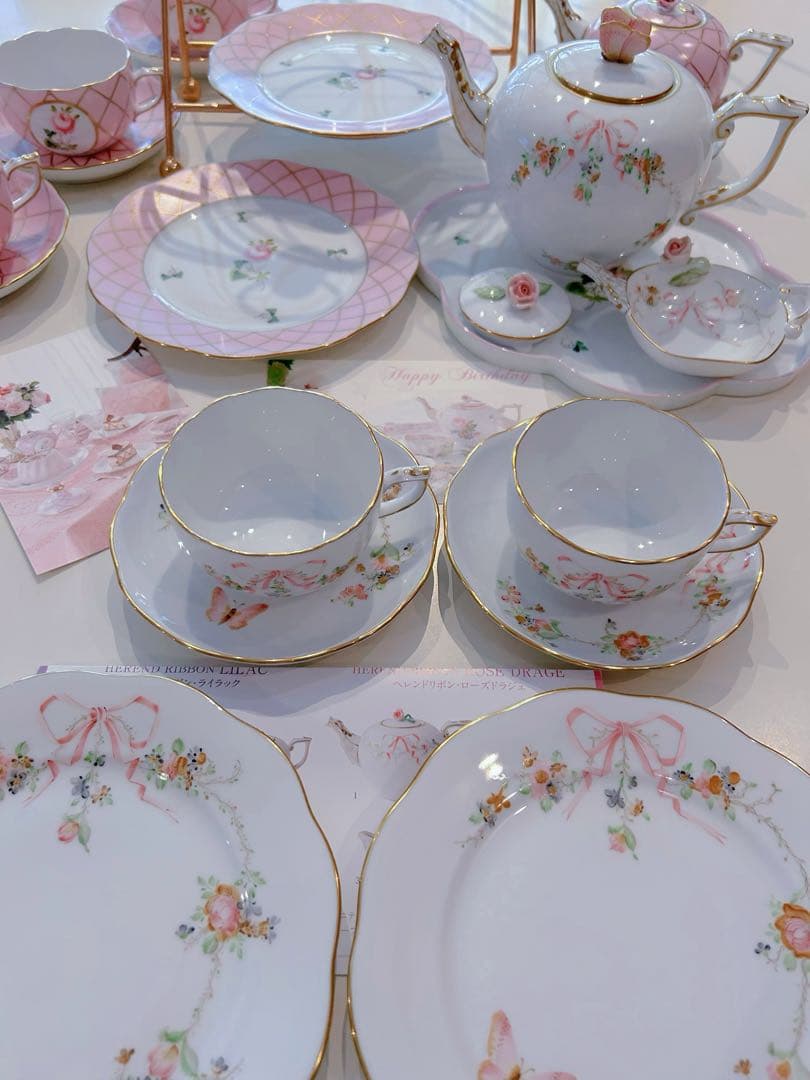 ヘレンド　新品未使用　エデンローズドラジェ　 デザートプレート