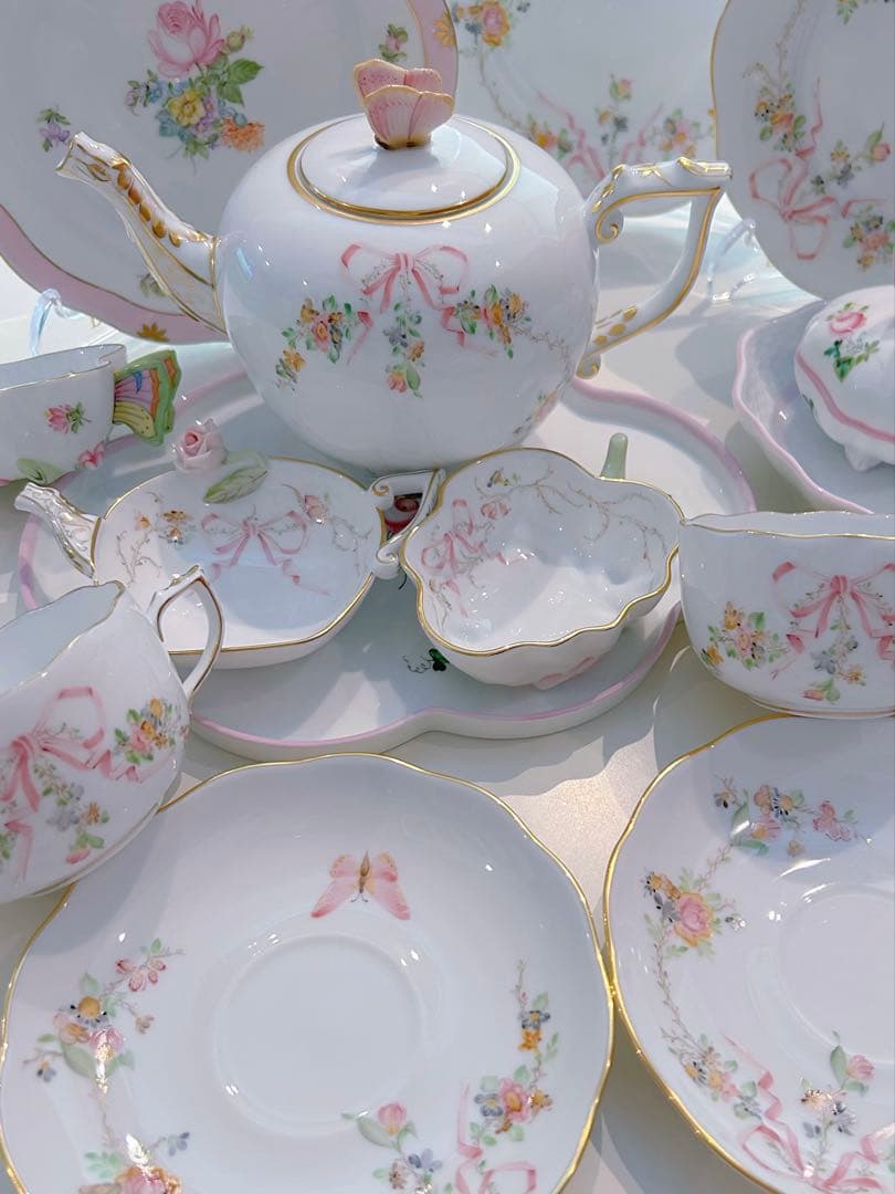 ヘレンド　新品未使用　エデンローズドラジェ　 デザートプレート