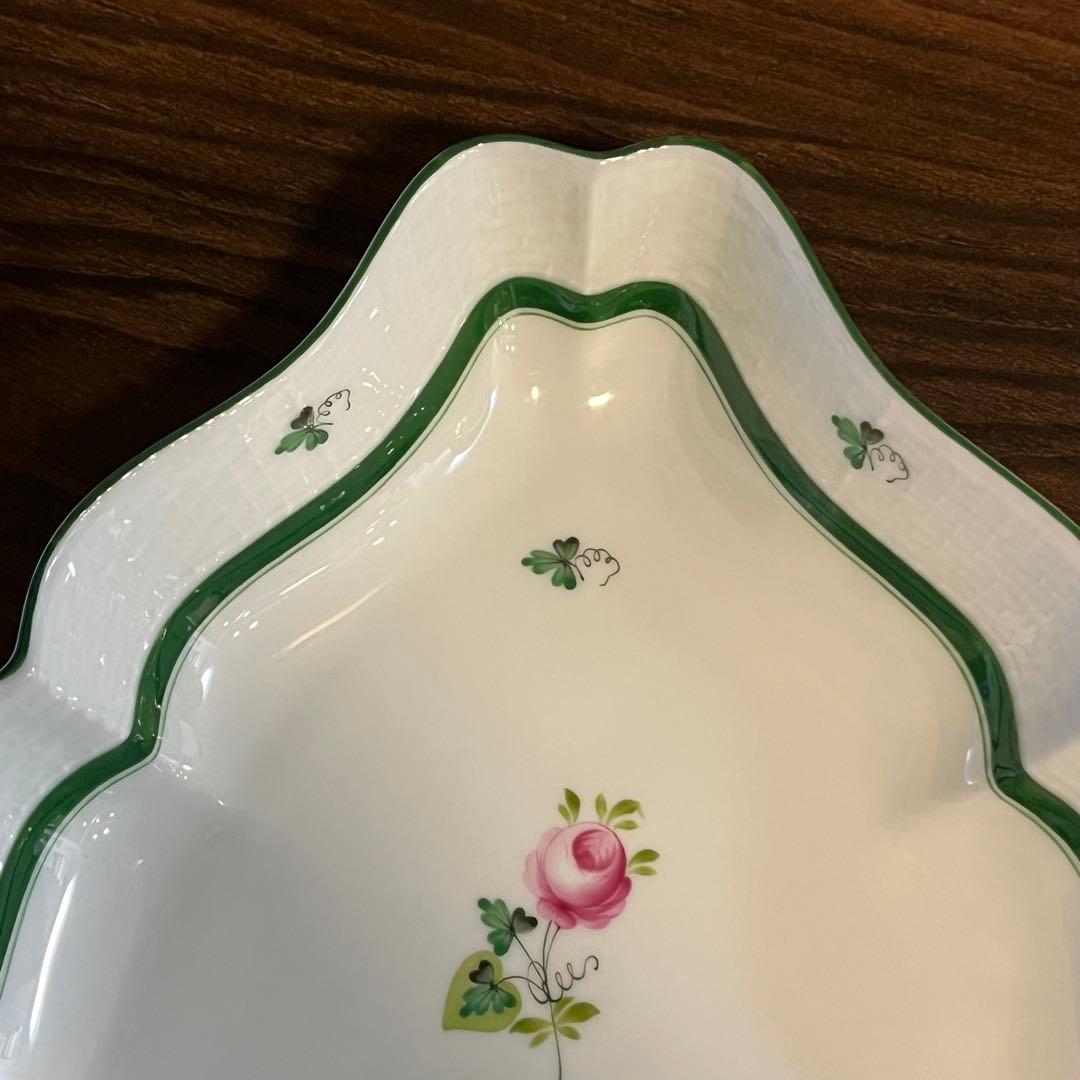 【美品】ヘレンド ウィーンの薔薇 トライアングルディッシュ 24.5cm