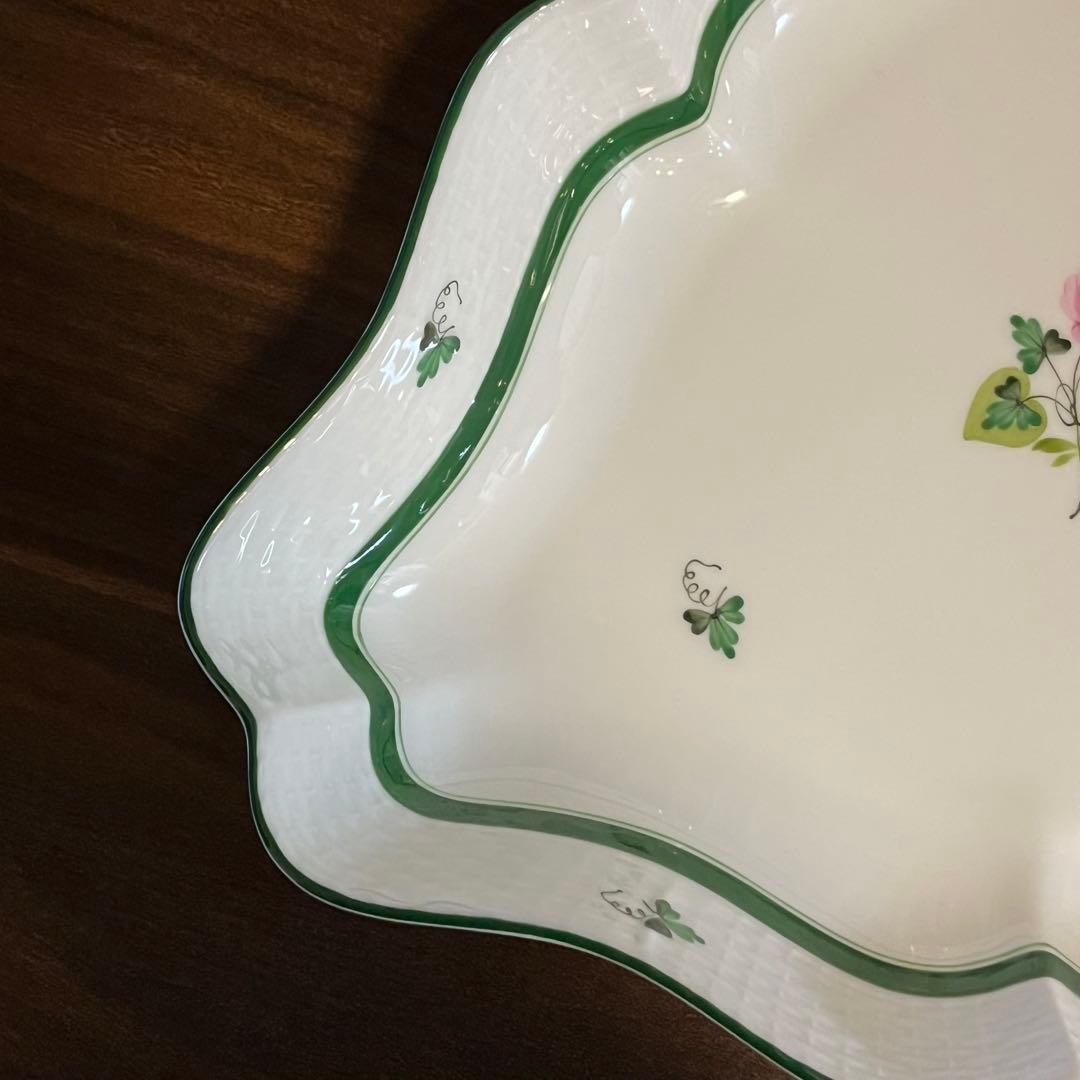 【美品】ヘレンド ウィーンの薔薇 トライアングルディッシュ 24.5cm