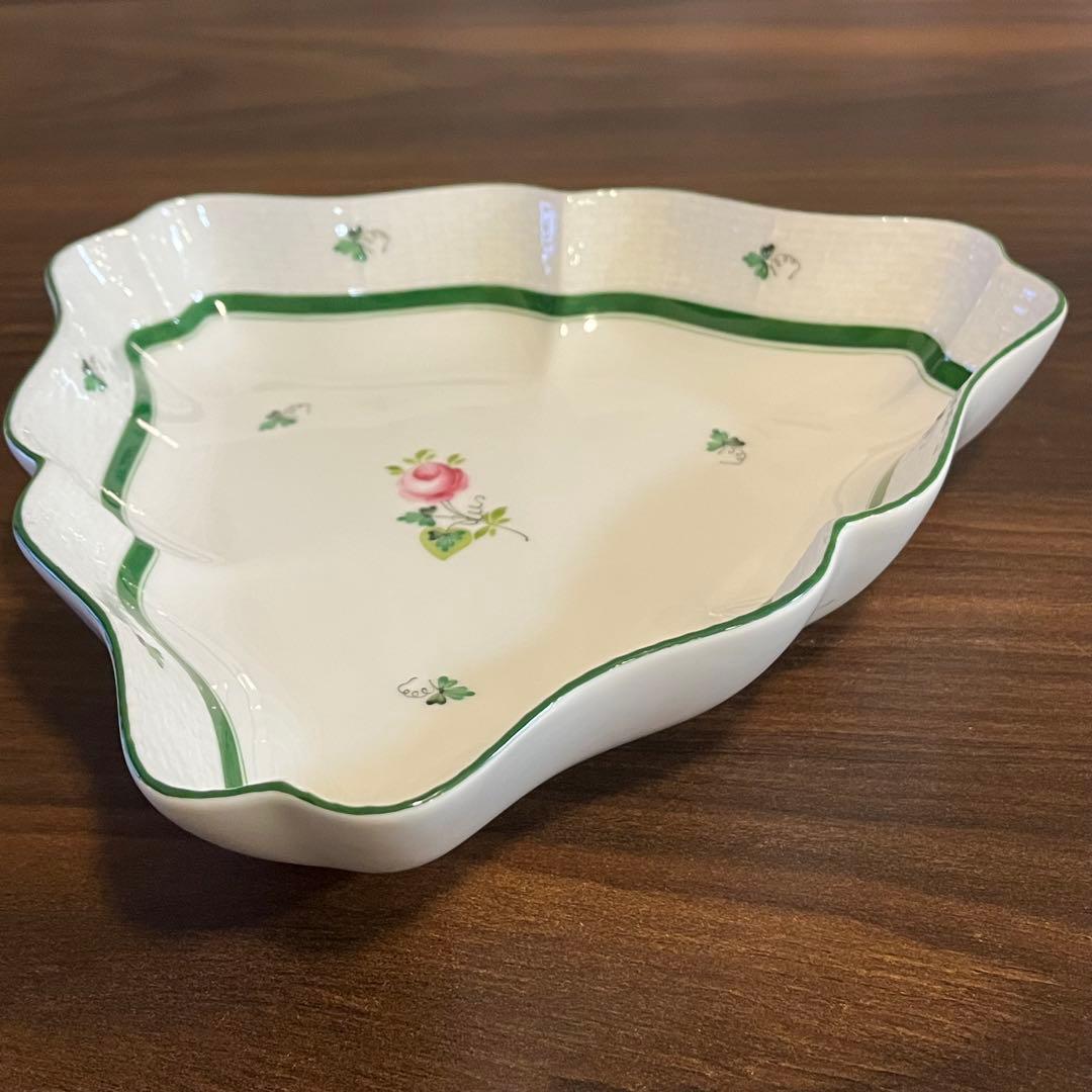 【美品】ヘレンド ウィーンの薔薇 トライアングルディッシュ 24.5cm