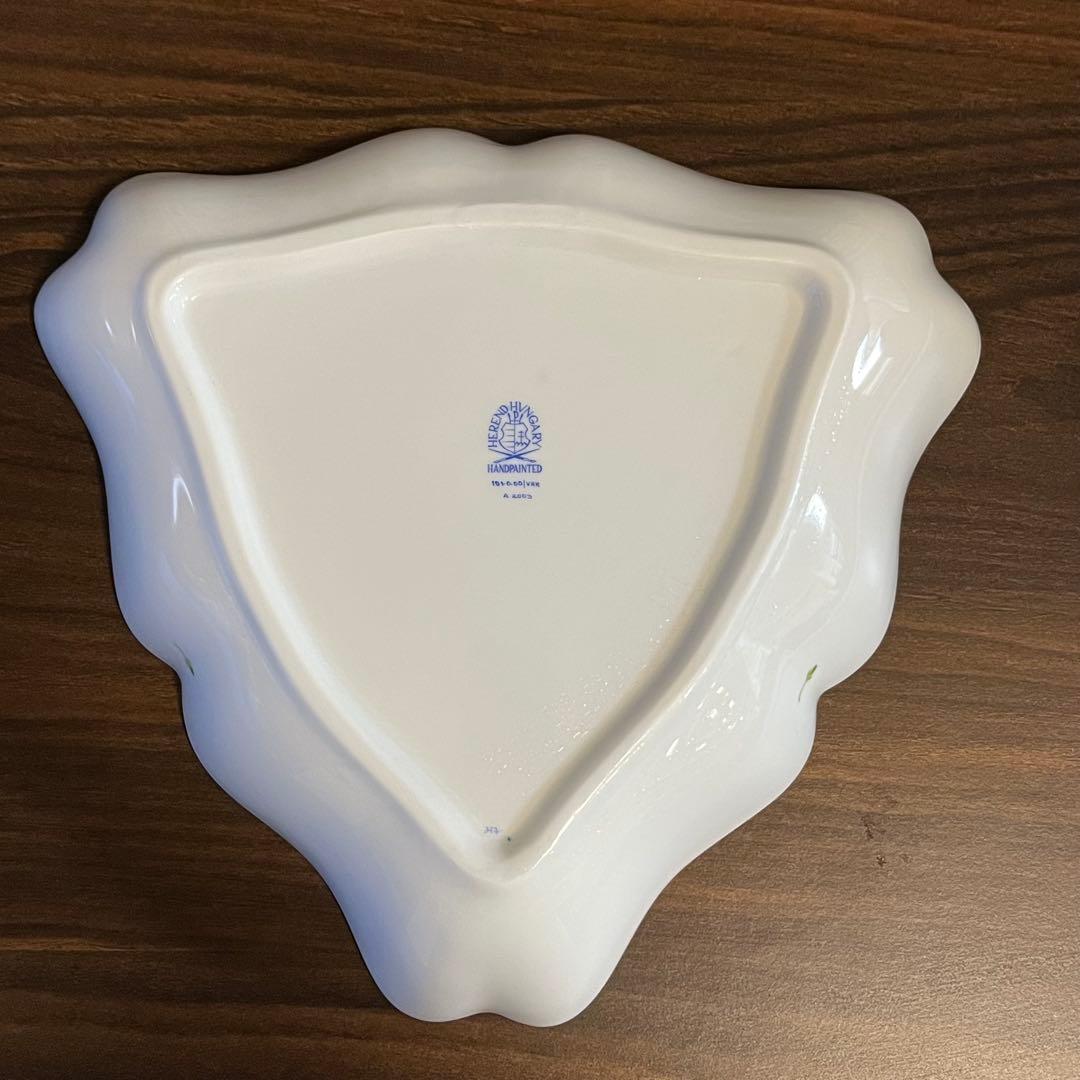 【美品】ヘレンド ウィーンの薔薇 トライアングルディッシュ 24.5cm