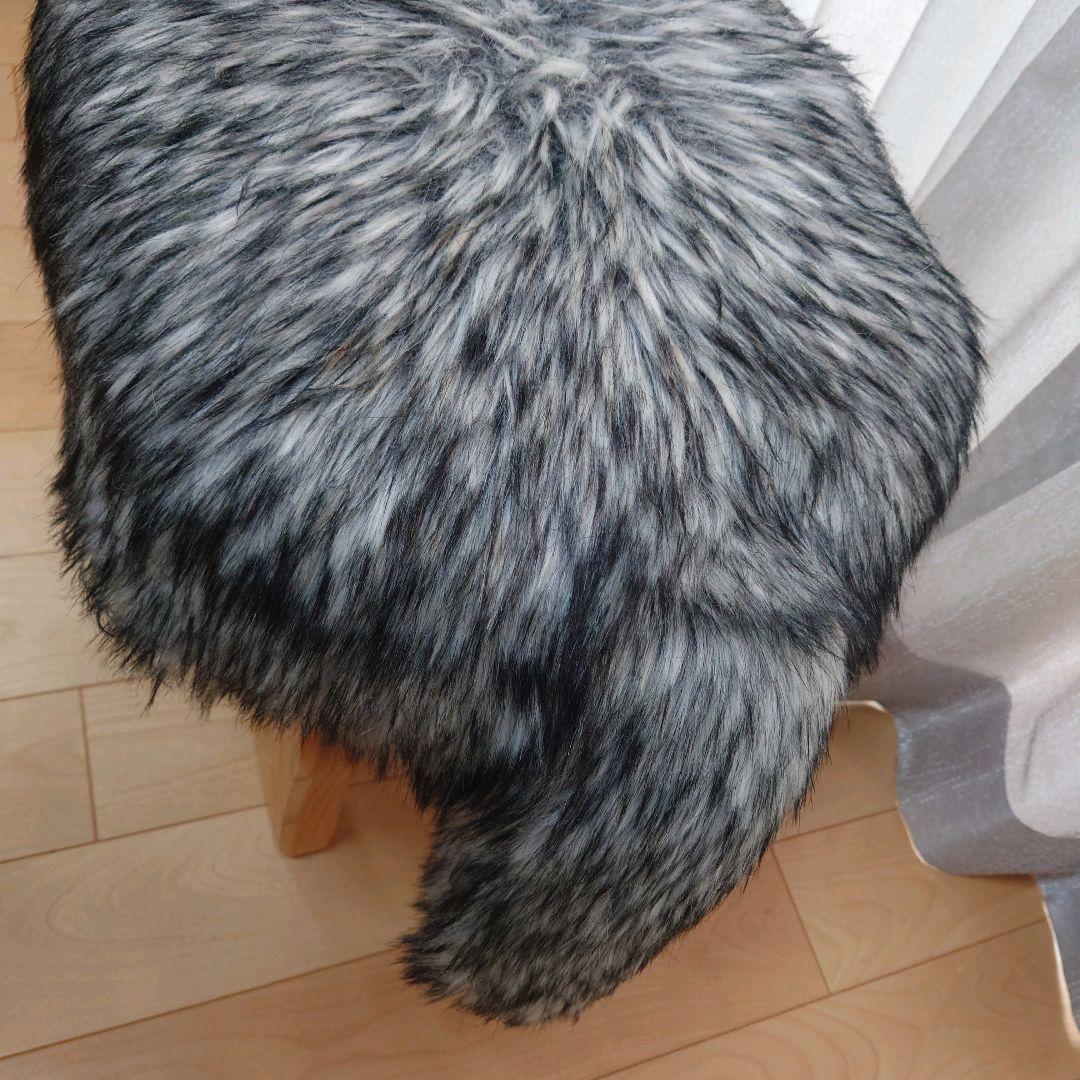 h×TAKUMI 匠工芸 アニマルスツール Lサイズ ウルフグレーミックス