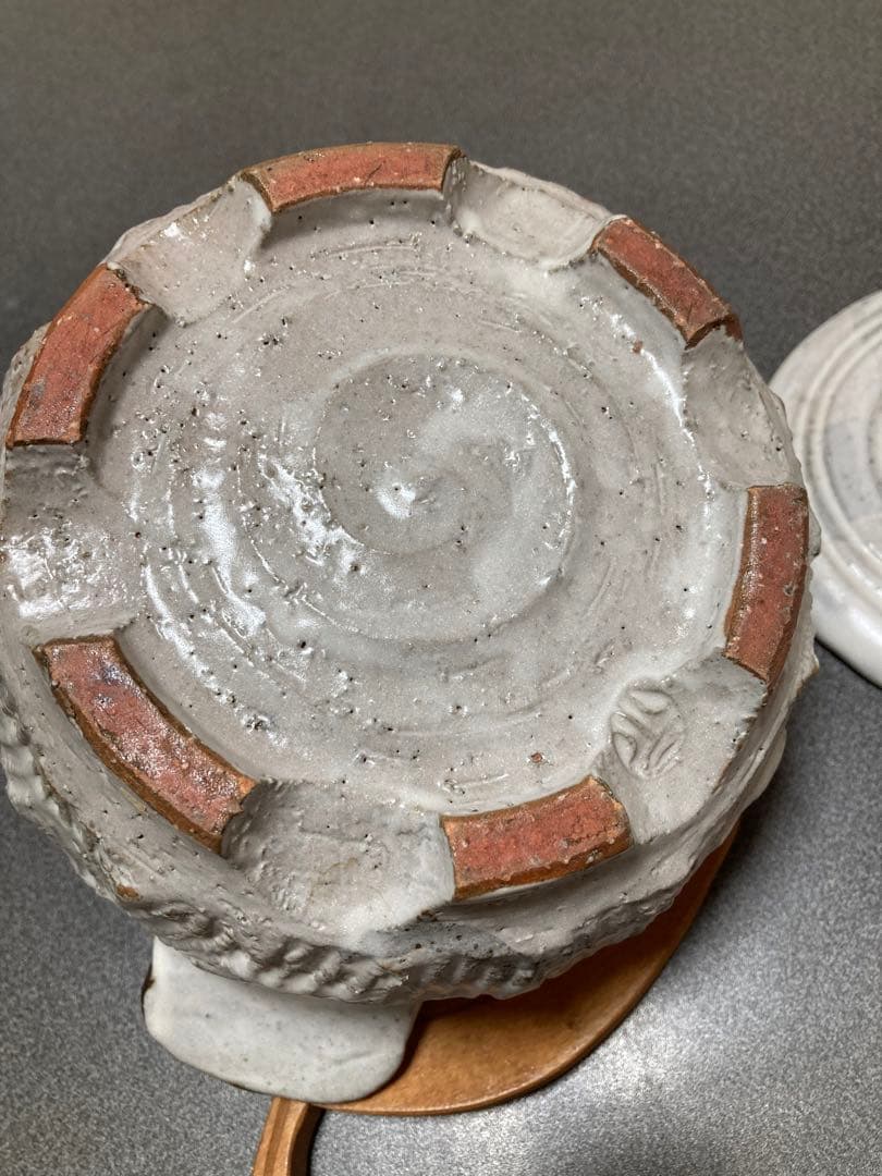 萩焼　金地博正作　鳩物小物いれ