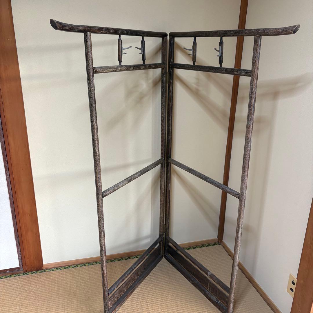 希少6　衣桁　衣紋掛け　骨董　木製　アンティーク　昭和レトロ　着物　日本
