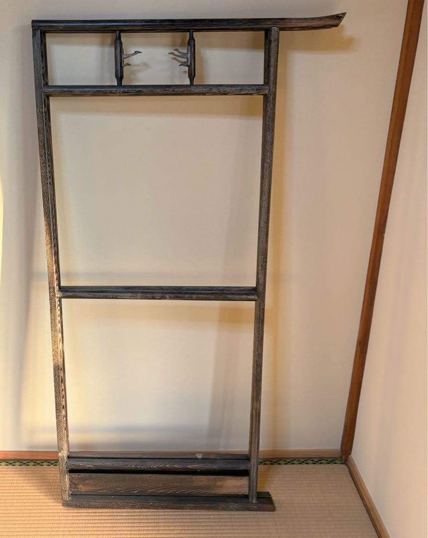 希少6　衣桁　衣紋掛け　骨董　木製　アンティーク　昭和レトロ　着物　日本