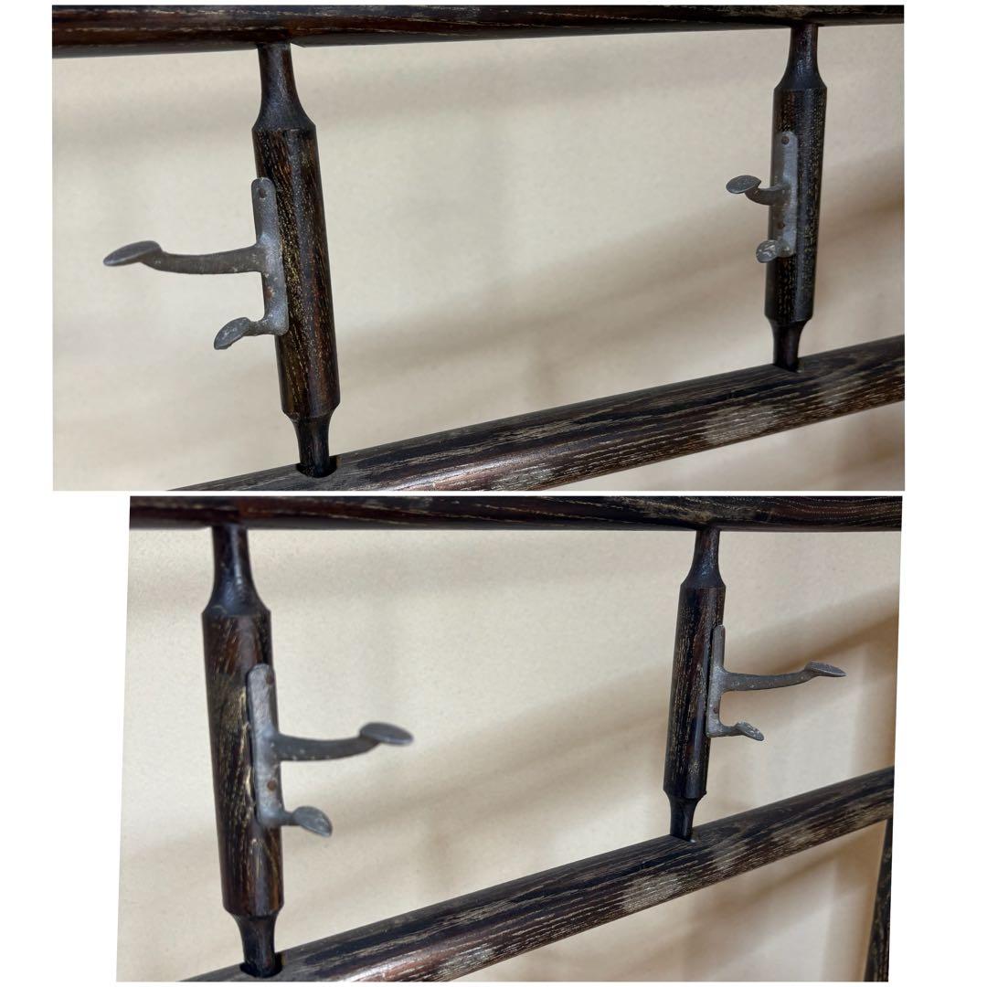 希少6　衣桁　衣紋掛け　骨董　木製　アンティーク　昭和レトロ　着物　日本