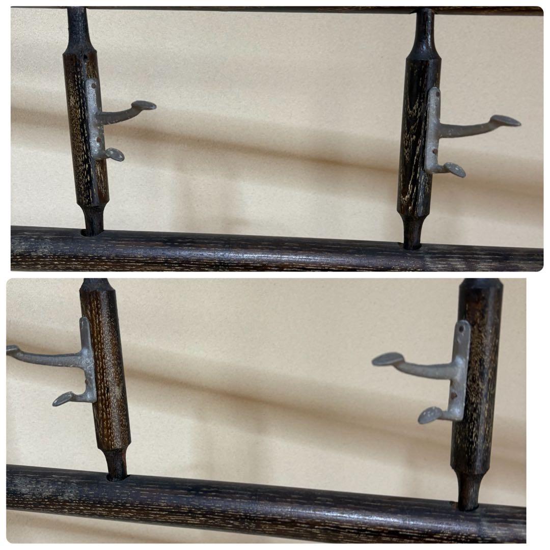 希少6　衣桁　衣紋掛け　骨董　木製　アンティーク　昭和レトロ　着物　日本