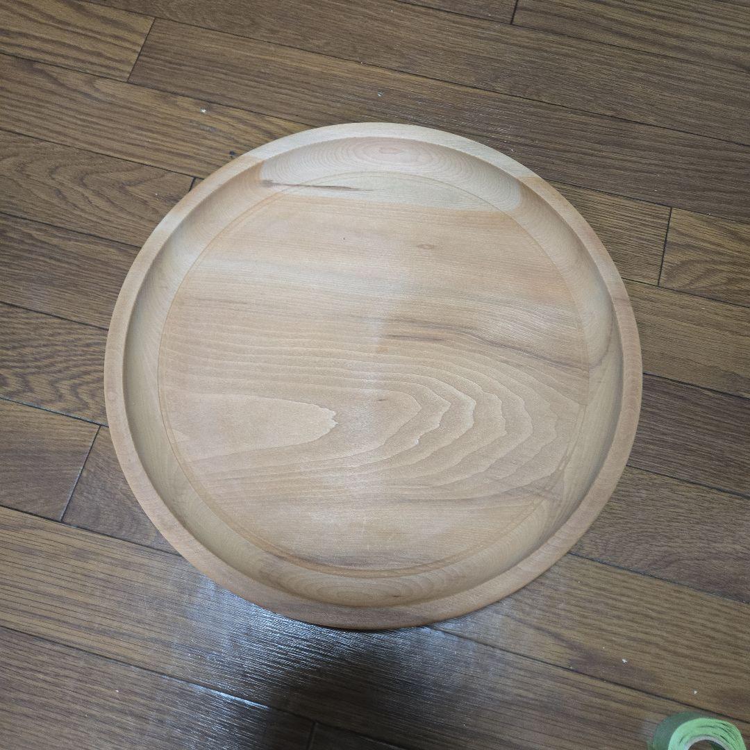 木製 鎌倉彫用 桂木地 古鏡盆 特大 格安