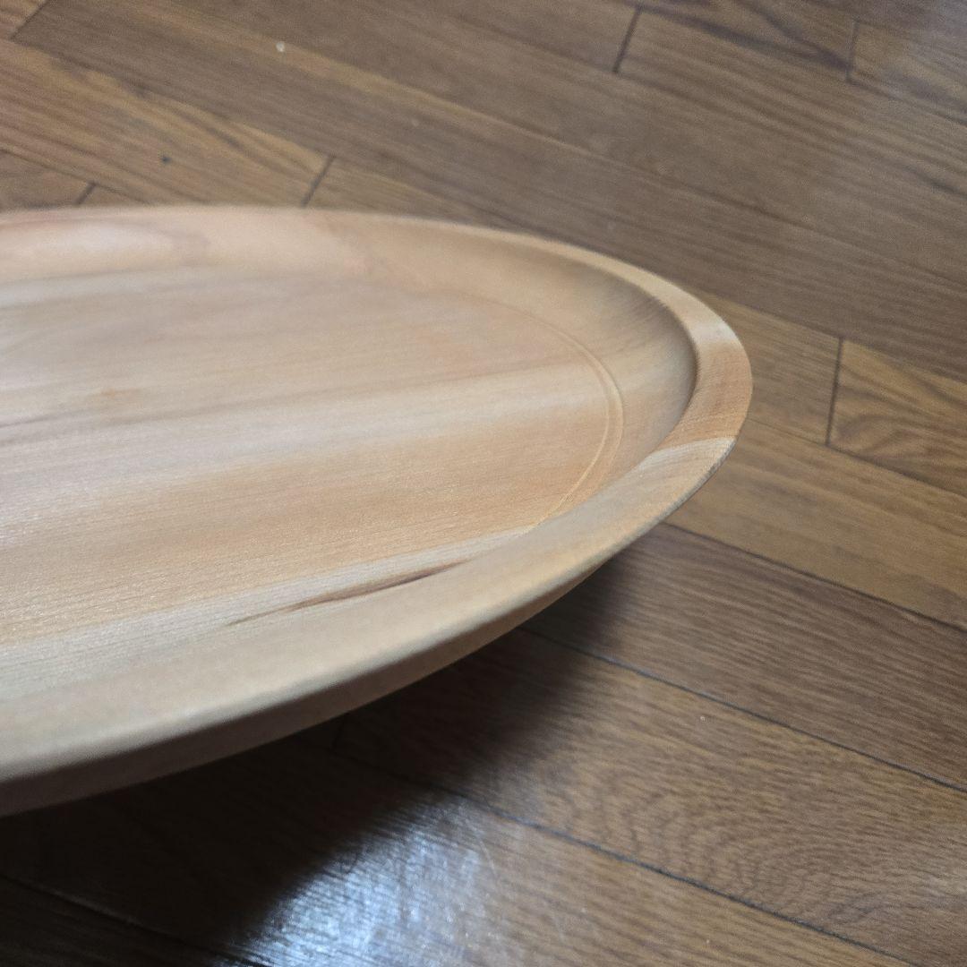 木製 鎌倉彫用 桂木地 古鏡盆 特大 格安