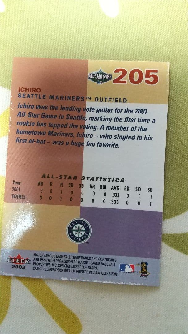 イチロー Ichiro Suzuki メジャー1年目レアカード｜イチロー Ichiro