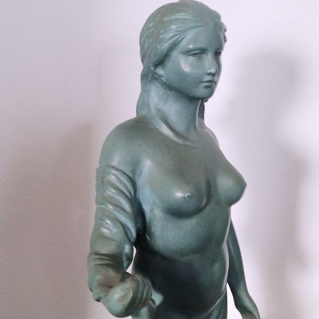 ブロンズ像　裸婦像　置物　裸婦像　女性　裸婦　青緑色　　56cm　8.5kg