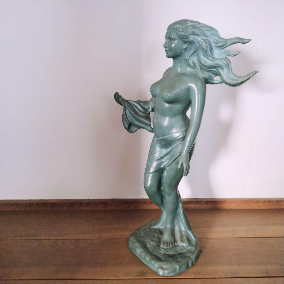 ブロンズ像　裸婦像　置物　裸婦像　女性　裸婦　青緑色　　56cm　8.5kg